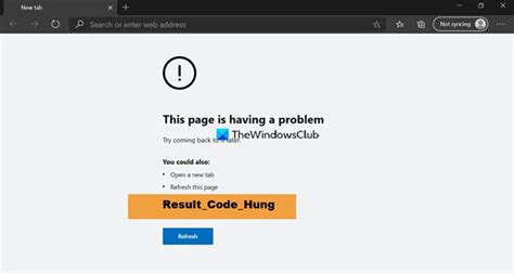 Понимание ошибки RESULT_CODE_HUNG в Microsoft Edge в Windows 10