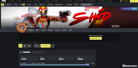 Просмотрите статистику игрока на сайте