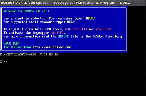 Установка Dosbox