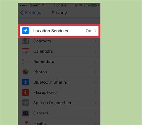 Активация слежки за местоположением на устройствах iPhone