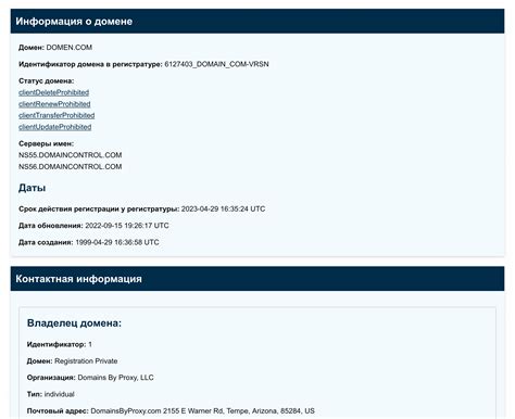 Анализ данных WHOIS: расшифровка информации о домене