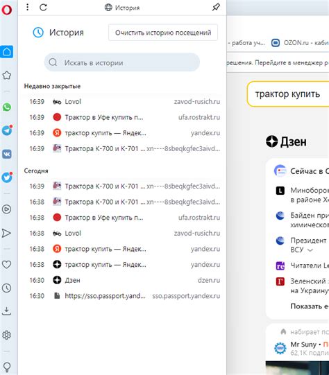 Важные моменты при очистке истории посещений на Ozon