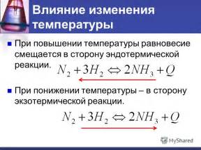 Влияние повышенной температуры на ход химических реакций