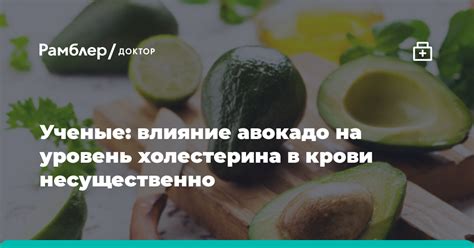 Влияние продукта на уровень холестерина в организме