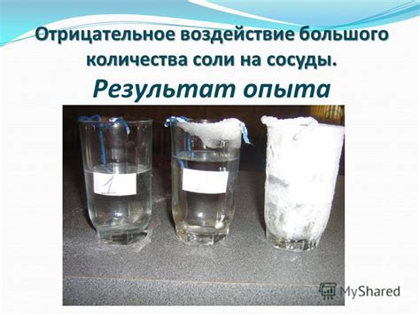Воздействие повышенного содержания соли на организм