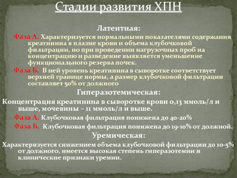 Воздействие повышенного уровня содержания креатинина на функцию почек и сердца