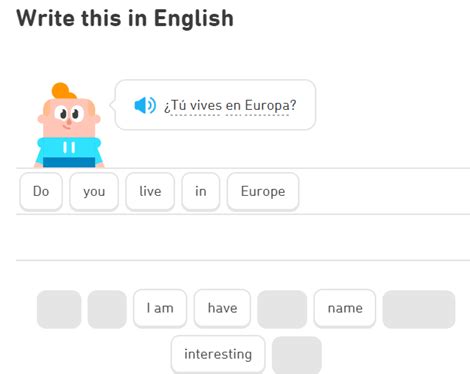 Возможности выбора второго языка в Duolingo