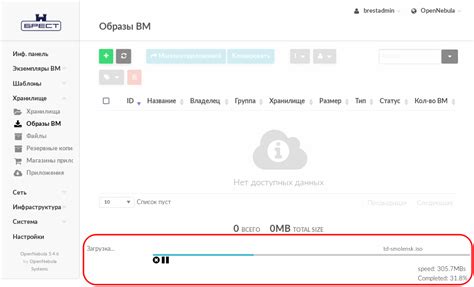 Выбор и загрузка установочного образца