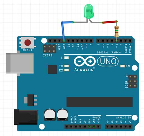 Выбор и подключение светодиода к плате Arduino Uno