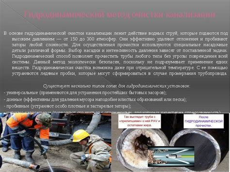 Гидродинамический метод - секрет эффективной очистки канализационных систем