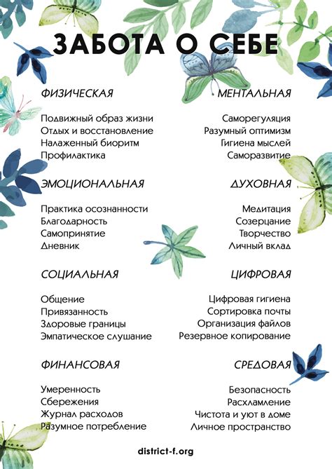 Забота о себе: поддержание физического и психического здоровья