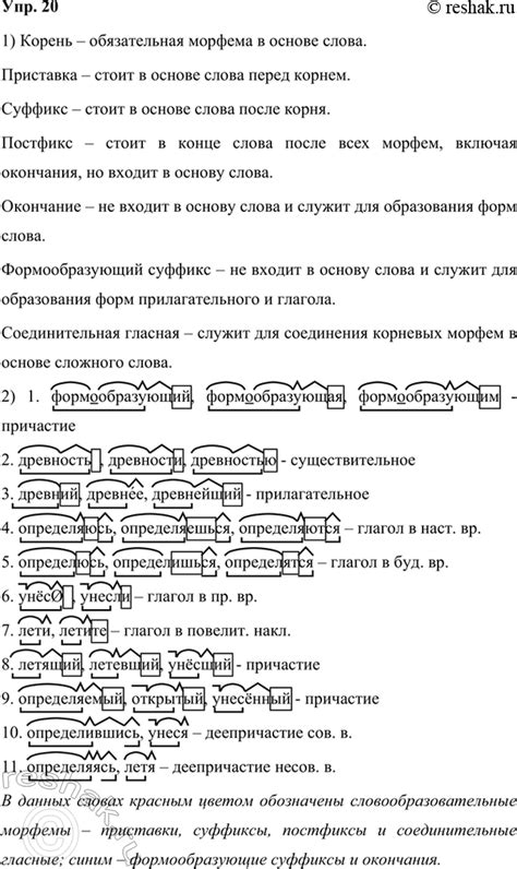 Занимательные примеры изучения кодирования морфем с опущенными символами