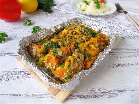 Запеченая горбушка с овощами: просто и вкусненько
