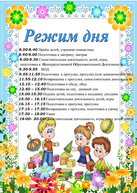 Значимость режима дня и формирования привычек для успешного отдыха в детском садике