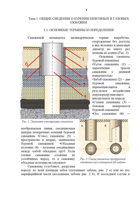 Изучение геологических характеристик скважины