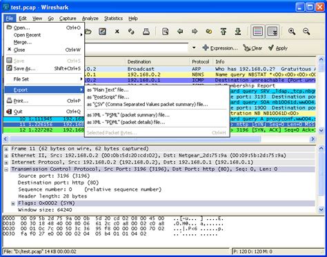 Инструкция по созданию файла pcap в программе Wireshark