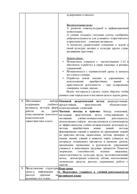Информационный план: