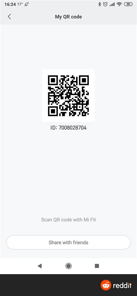 Использование QR кода для отыскания Mi Band 6