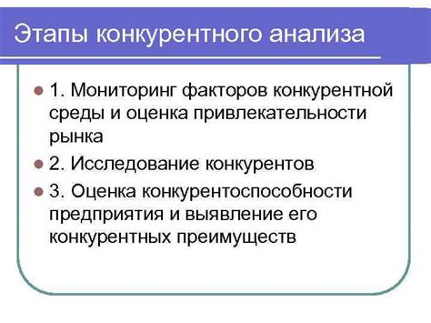Исследование рынка и оценка конкурентной среды