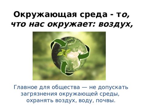 Какую роль играет окружающая среда для нас