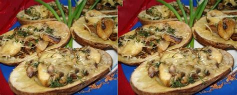 Картофель с грибами и сыром