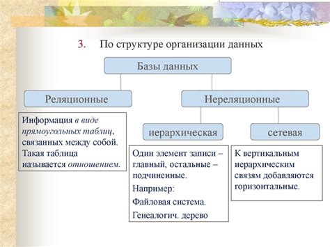 Классификация необходимой базы данных