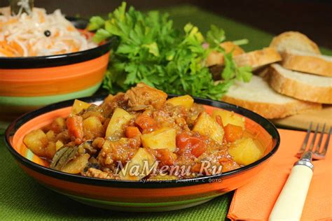 Классическое приготовление свинины с овощами в рагу
