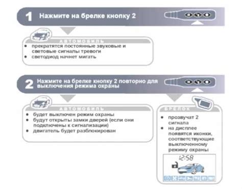 Ключевые этапы отключения сигнализации с брелка