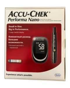 Компактный и удобный дизайн глюкометра Accu-Chek Performa Nano