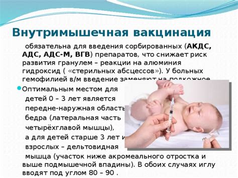 Методы введения вакцин и возрастные ограничения