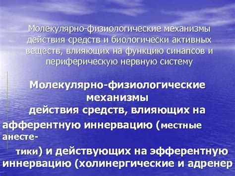 Механизмы действия и состав активных компонентов