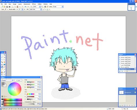 Настройка и запуск графического редактора Paint.NET