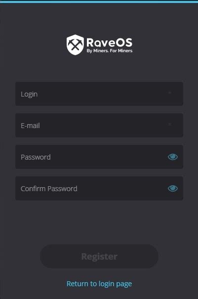 Настройка и регистрация аккаунта в платформе RaveOS