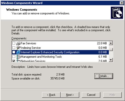 Настройка расширенной конфигурации безопасности в Internet Explorer