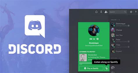 Настройка связи между Discord и Spotify