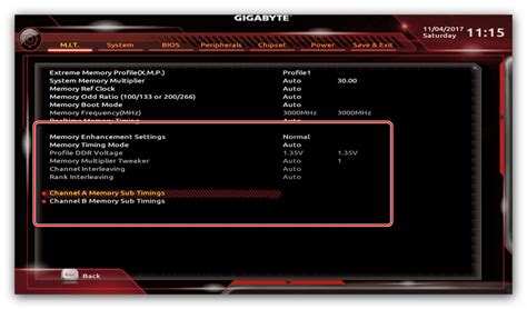 Настройки, способные повысить эффективность работы оперативной памяти в BIOS Gigabyte