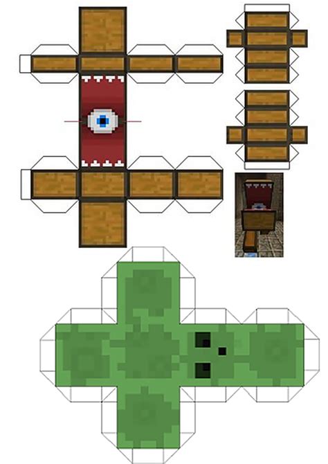 Необходимые материалы для создания персонажа из игры Minecraft из картона