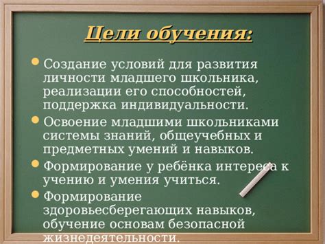 Обучение детей основам предметных знаний