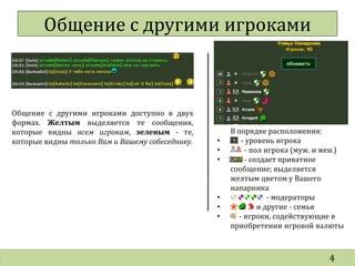 Общение с другими игроками и участие в игровых сообществах