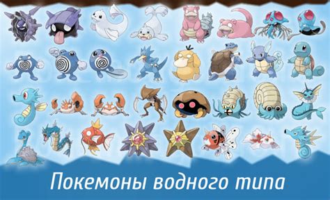 Описание и особенности Водного Покемона
