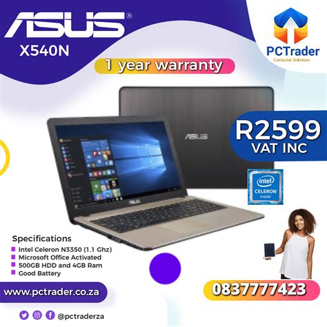 Описание ноутбука Asus X540N и его основные технические характеристики