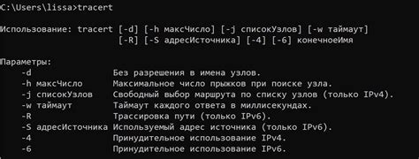 Определение домена сервера при помощи инструмента "tracert"