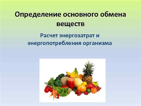 Определение основного обмена веществ