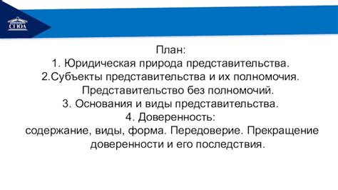 Основания действий главы представительства: полномочия и ответственность