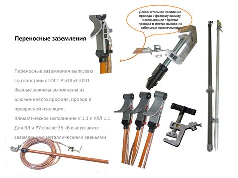 Основные принципы безопасности при использовании переносного заземления