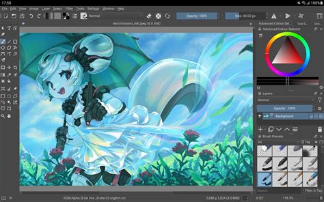 Основные принципы использования слоев в Krita для Android