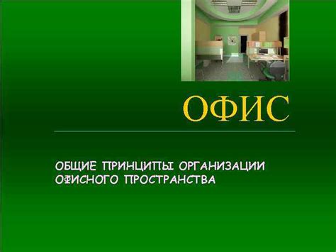 Основные принципы организации большого пространства