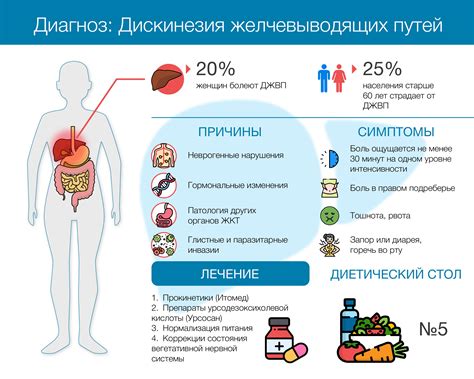 Основные проявления нарушения работы желчных путей