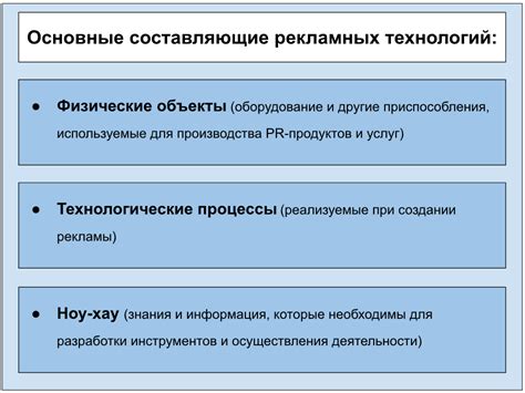 Основные составляющие оформления