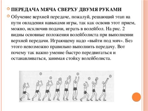 Основные требования и принципы второй передачи в волейболе